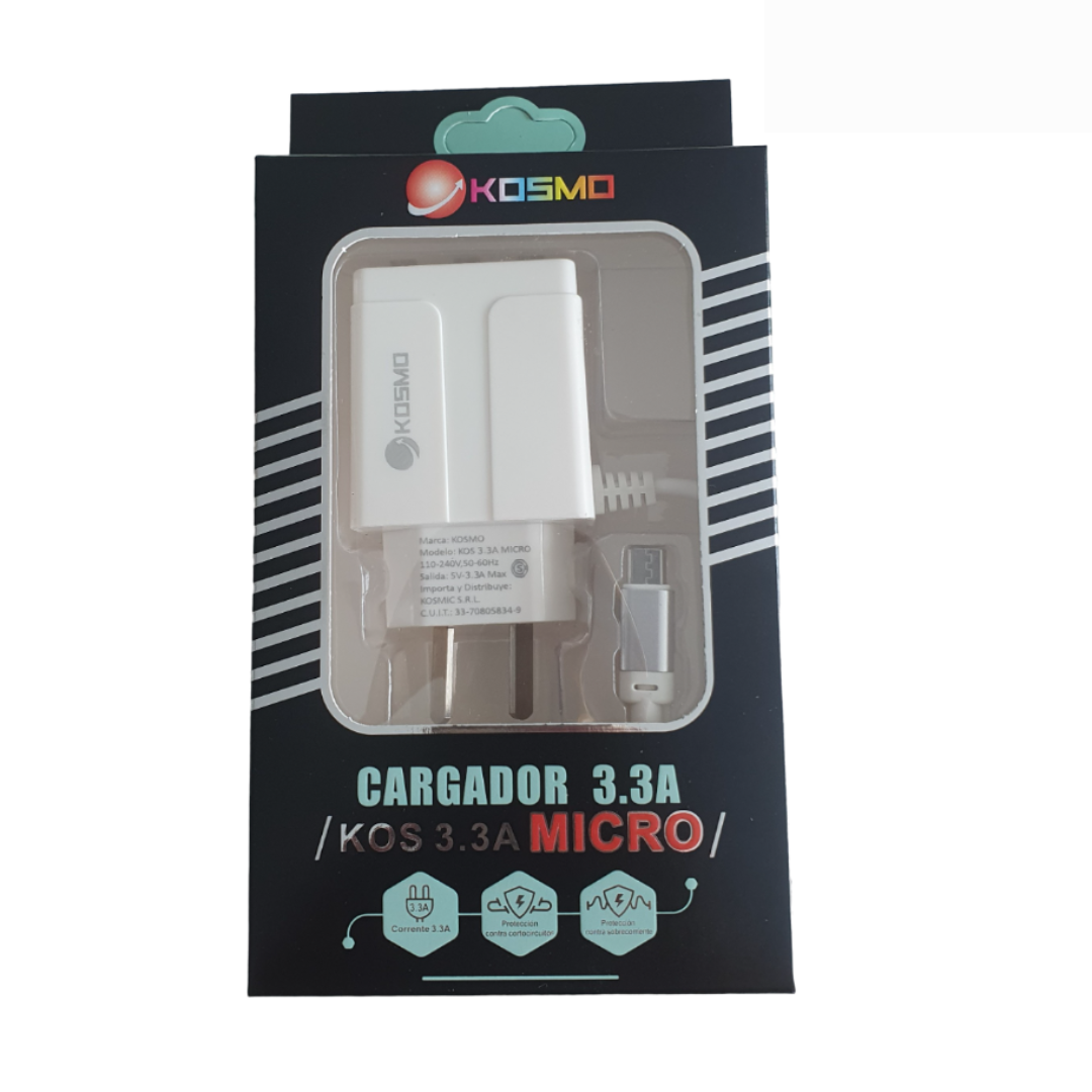 CARGADOR KOSMO /AITECH MICRO USB 3.3A