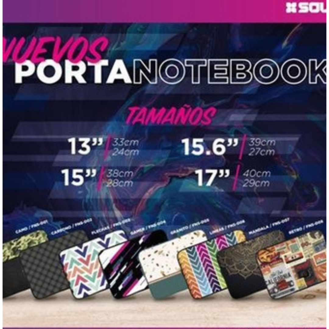 FUNDA NOTEBOOK SOUL